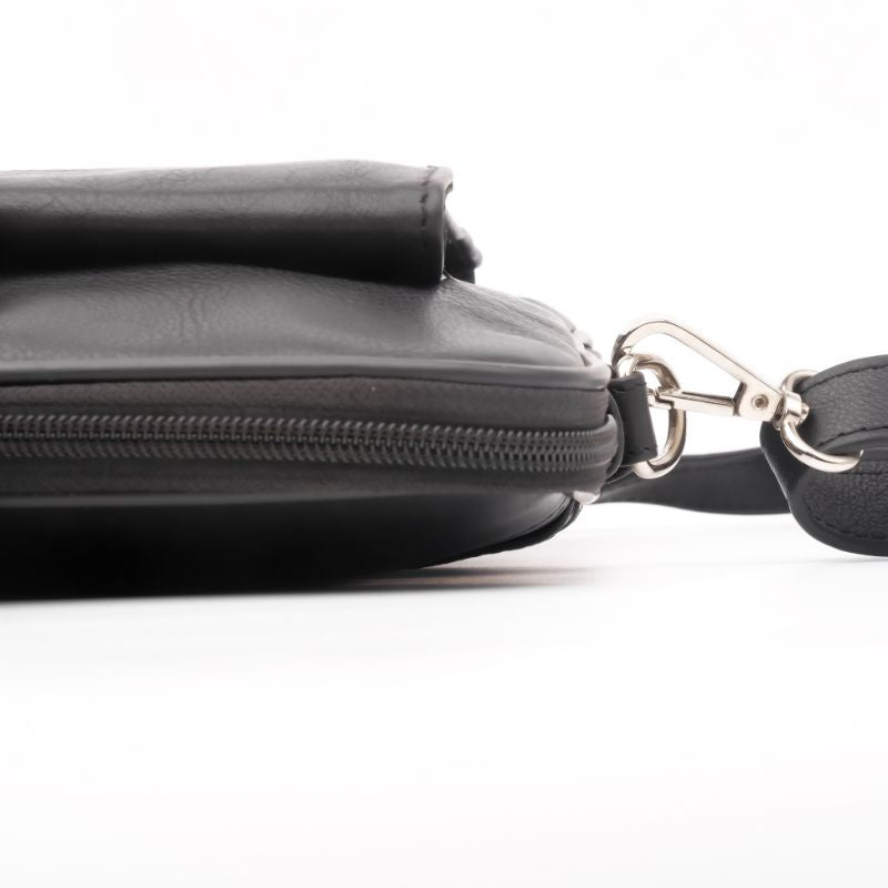 Parker Slim Leather Laptop Bag-Black