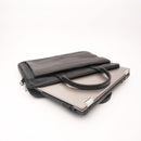 Parker Slim Leather Laptop Bag-Black