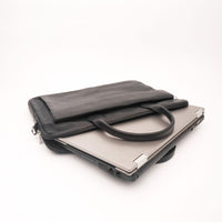 Parker Slim Leather Laptop Bag-Black