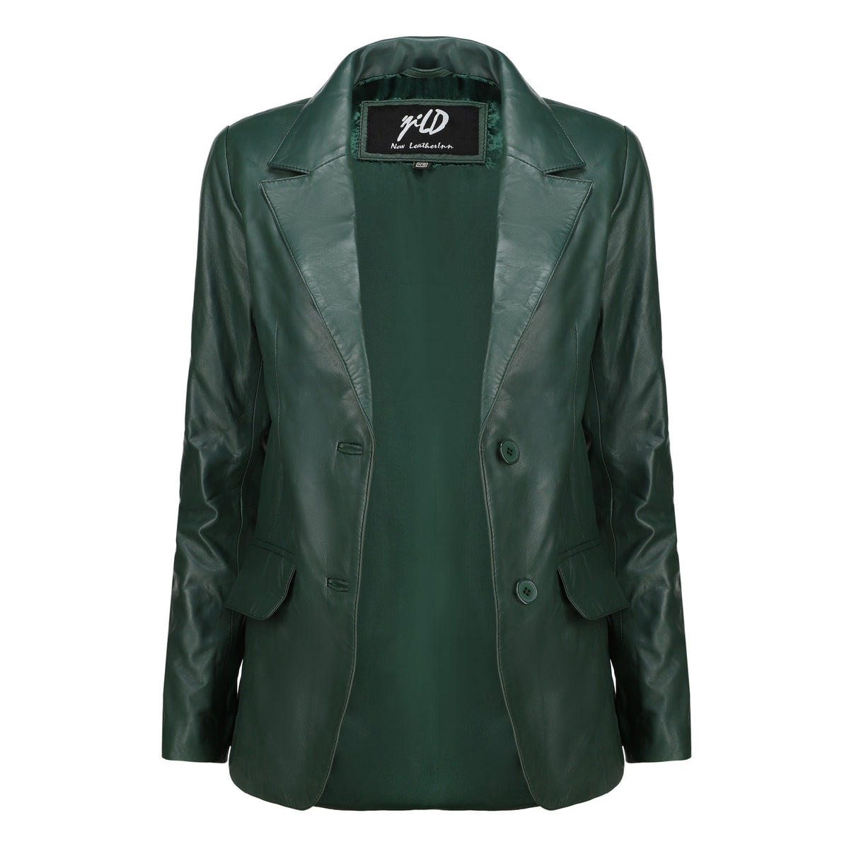 Green Leather Blazer Men Real Leather Dark Green Blazer Jacket Green Leather Blazer Men Real Leather Dark Green Blazer Jacket