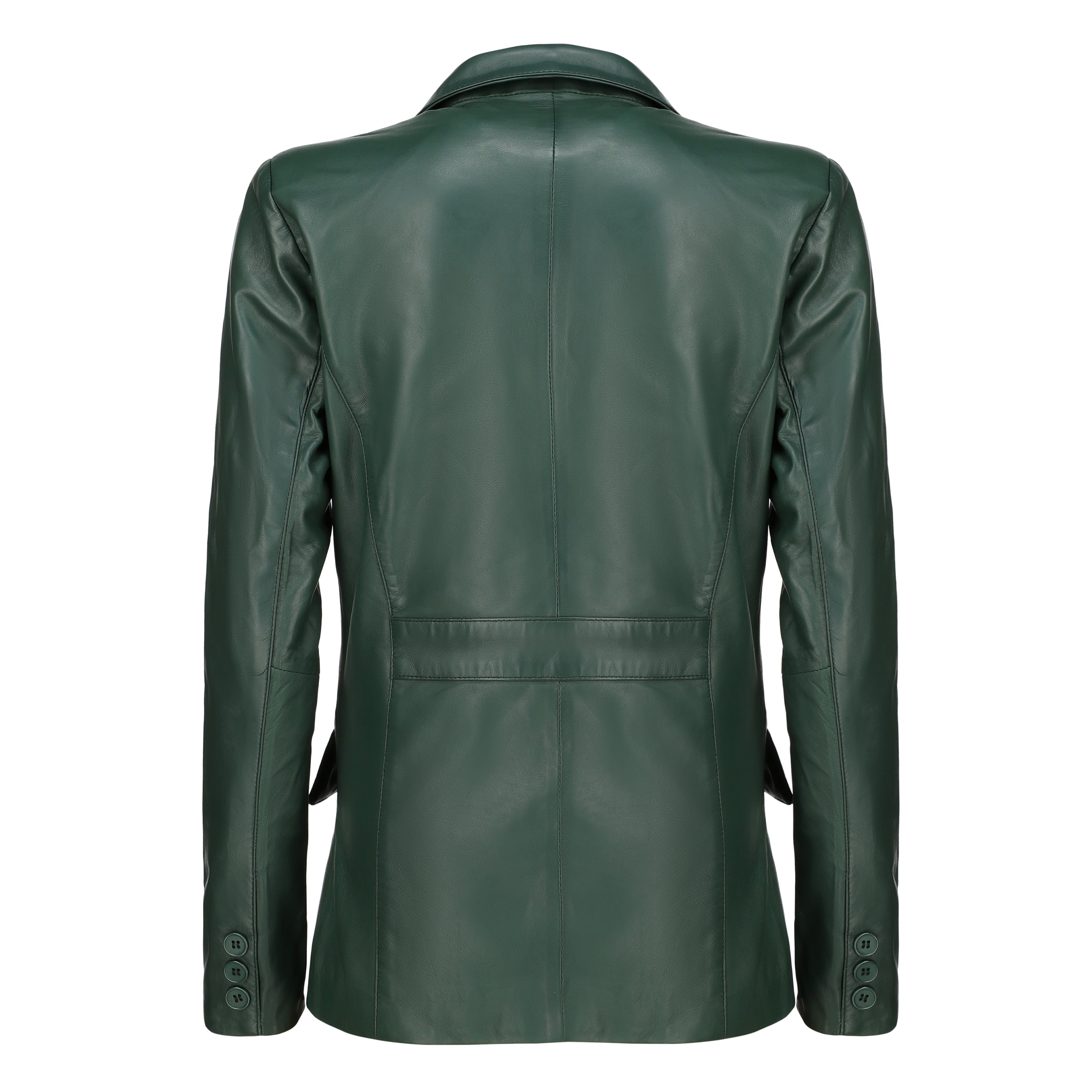 Women's Jild Classic Lambskin Green Leather Blazer