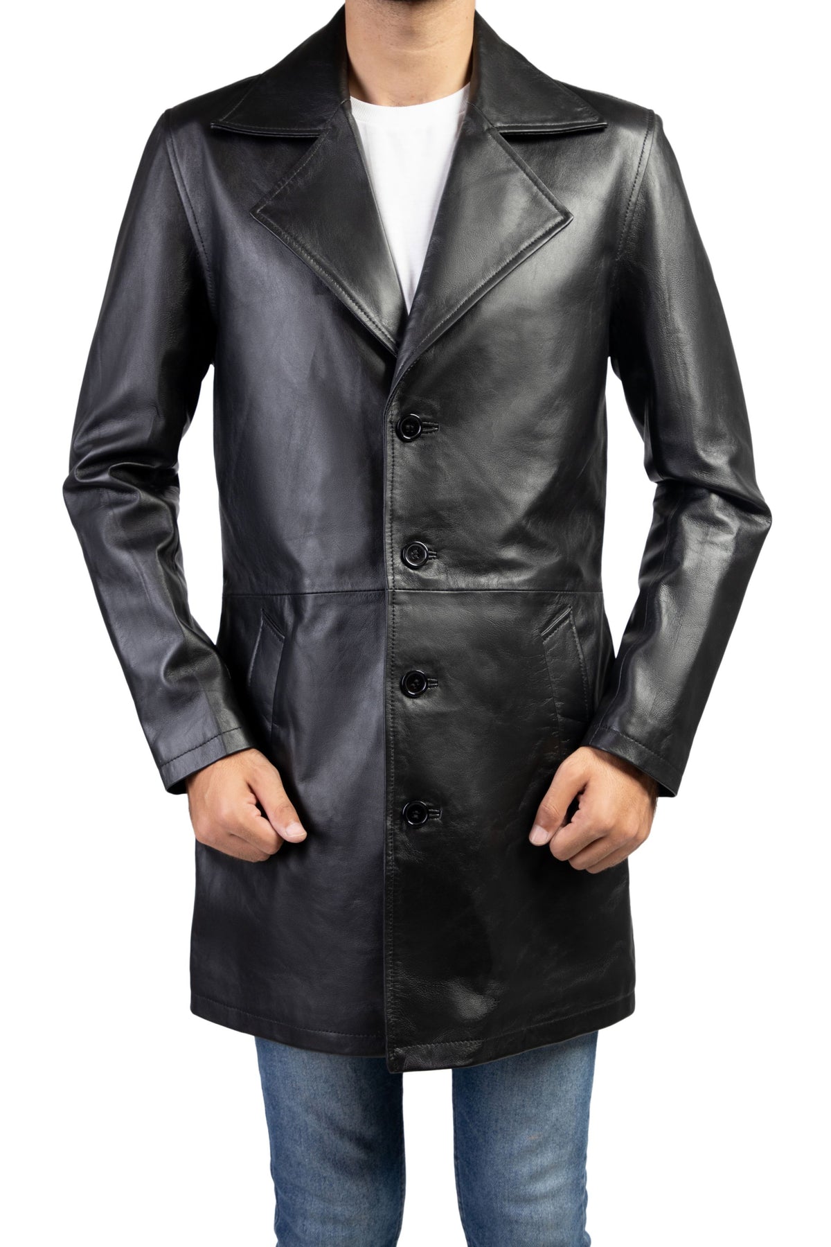 Jild Jild Men's Classic Real Leather Trench Coat – Jildleather