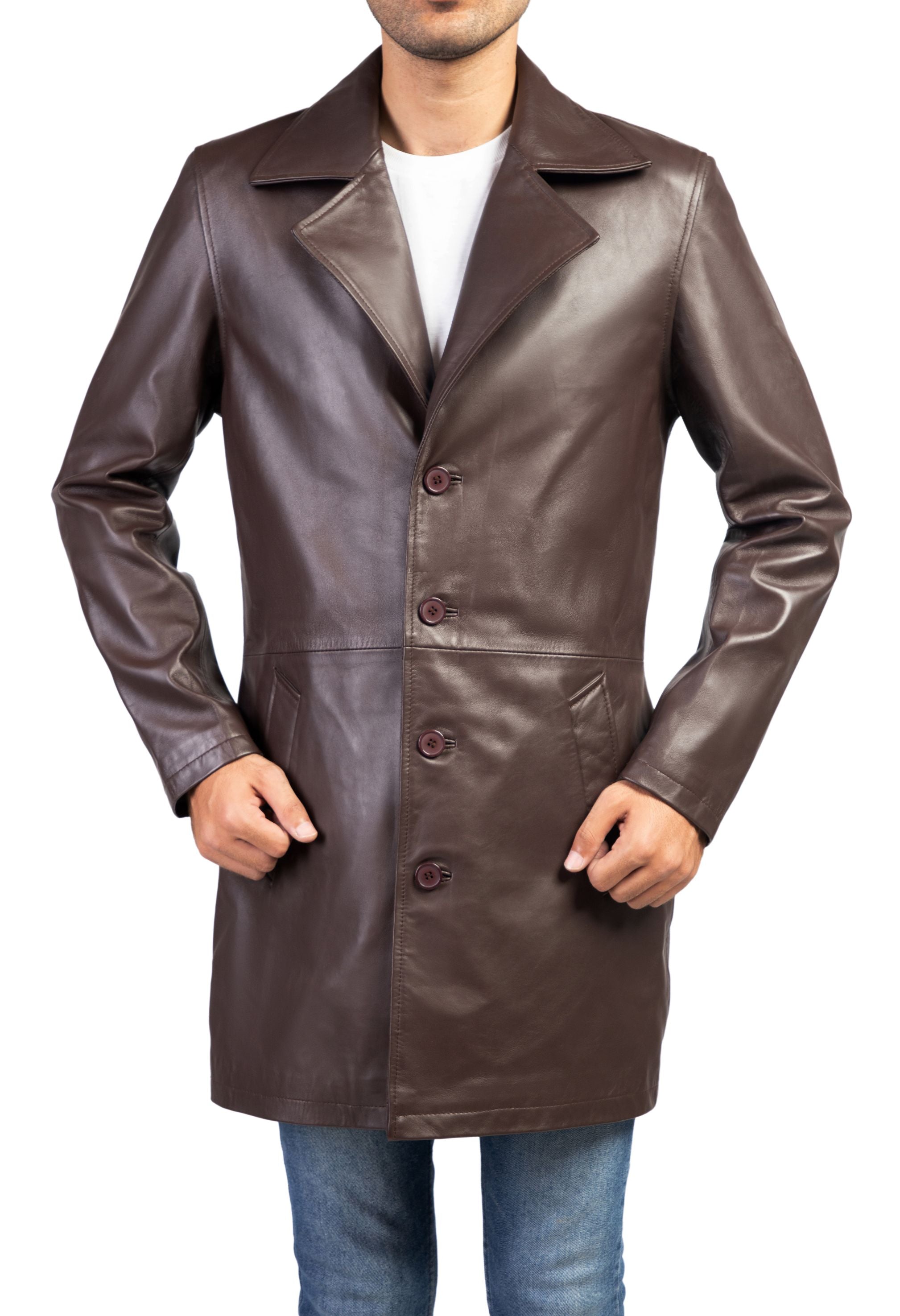 Jild Jild Men's Classic Real Leather Trench Coat – Jildleather