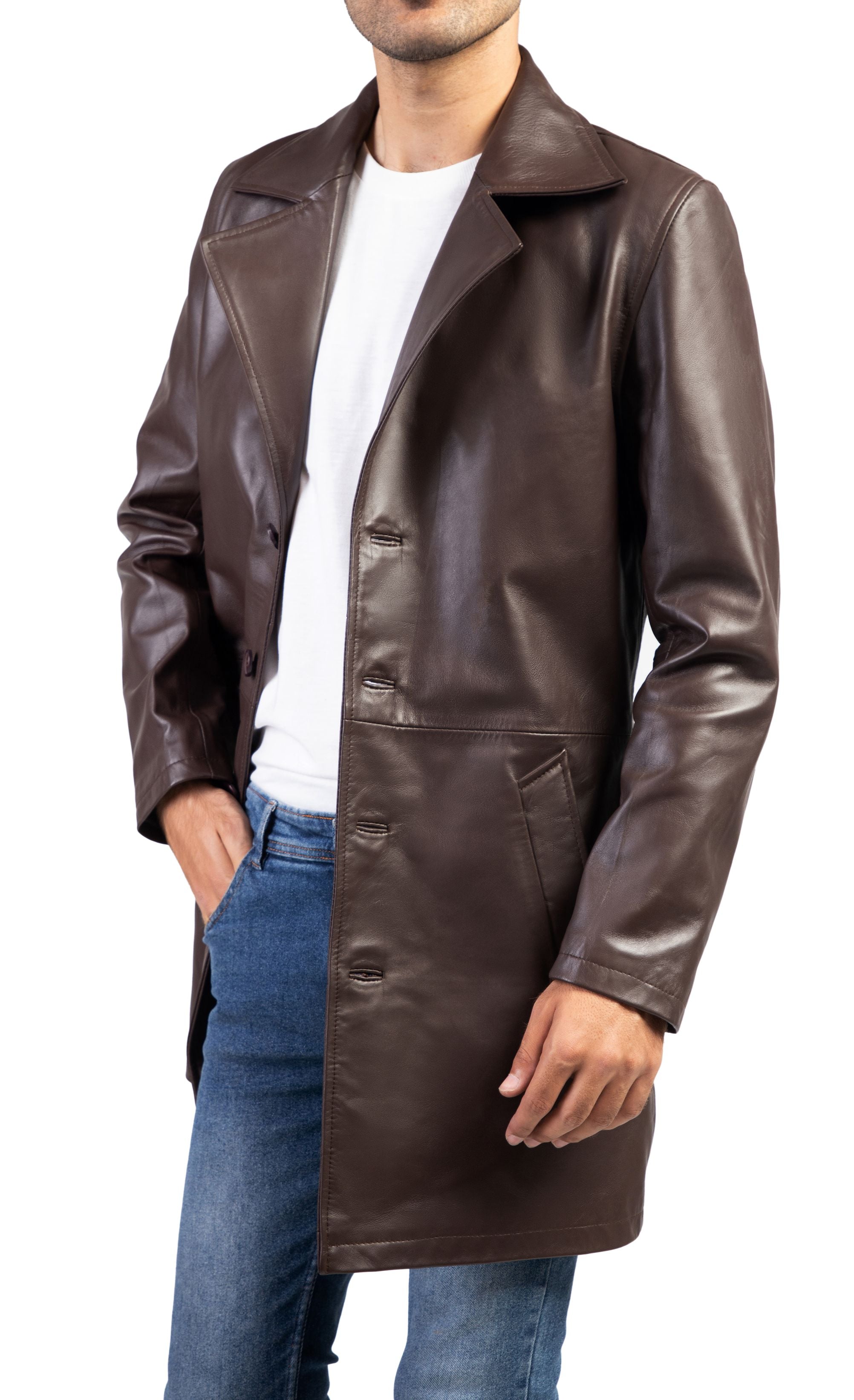 Jild Jild Men's Classic Real Leather Trench Coat – Jildleather