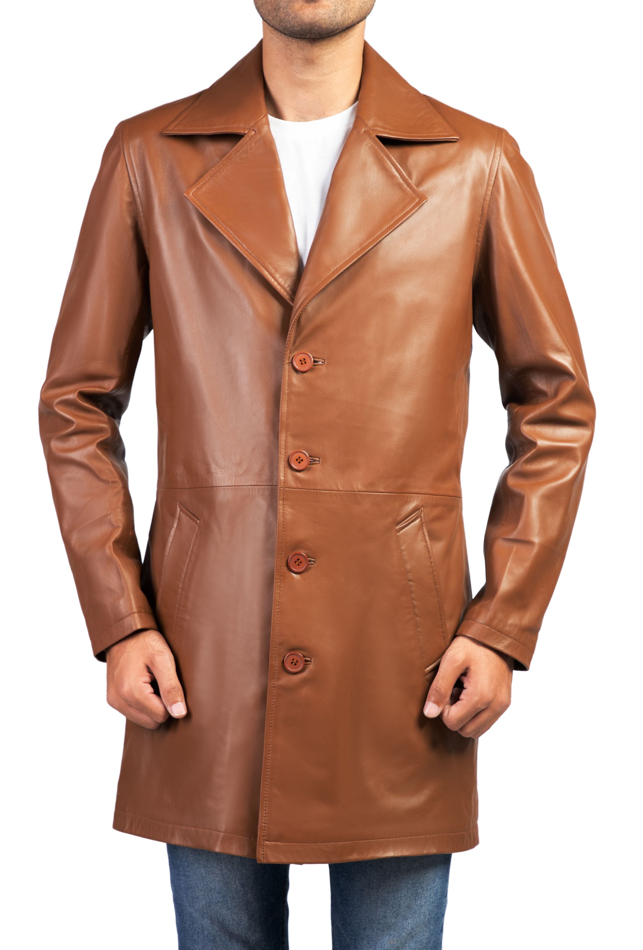 Jild Jild Men's Classic Real Leather Trench Coat – Jildleather