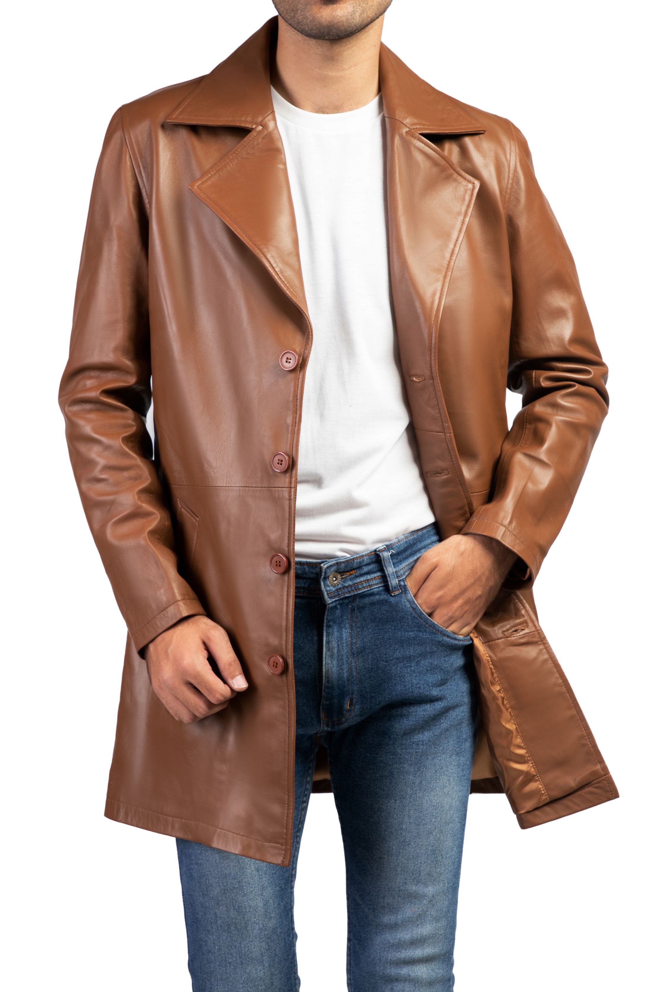 Jild Jild Men's Classic Real Leather Trench Coat – Jildleather