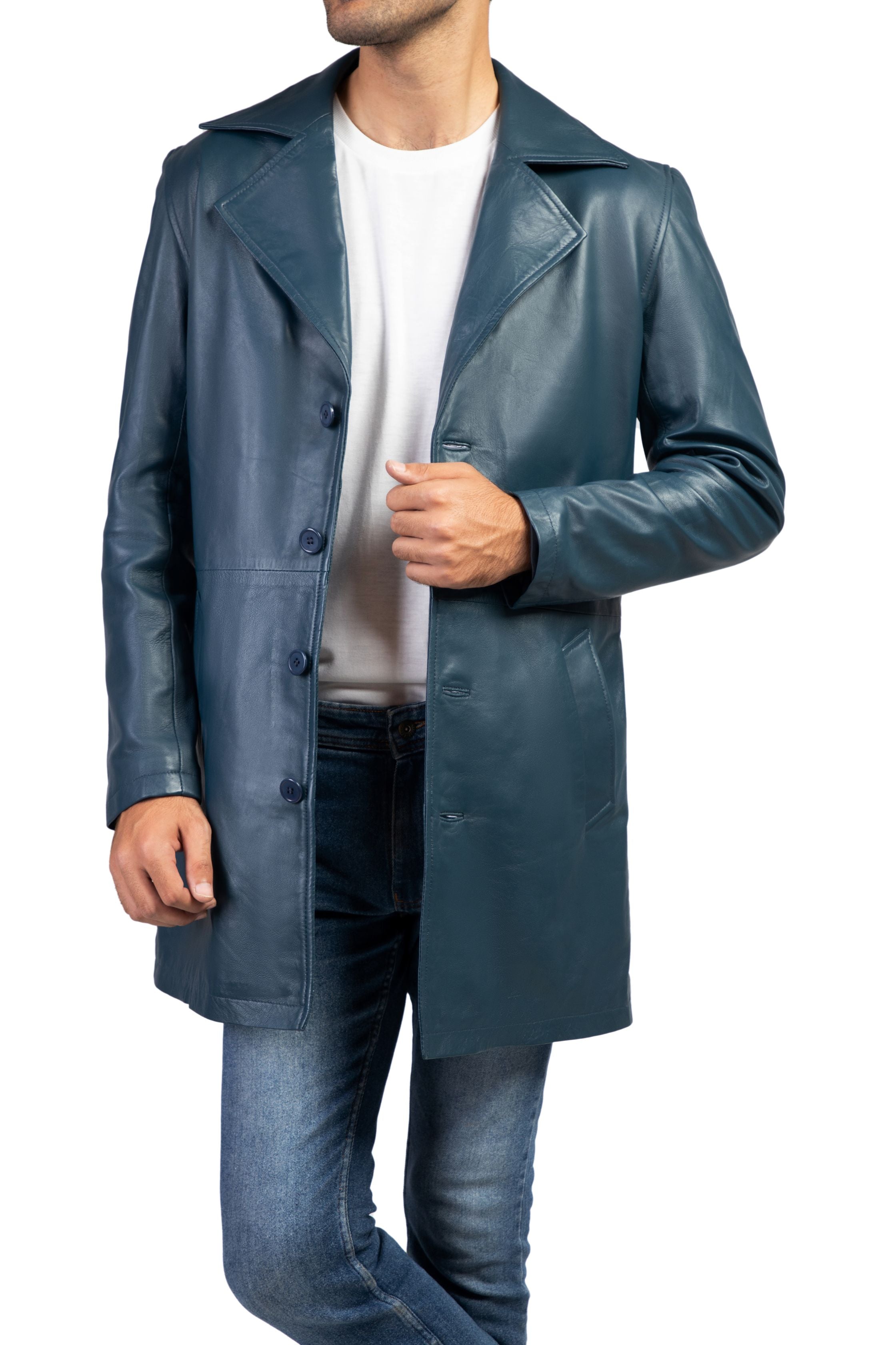 Jild Jild Men's Classic Real Leather Trench Coat – Jildleather