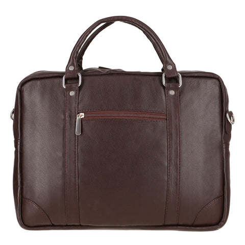 The Maverick Soft Grain Natural Milled Leather Laptop Bag