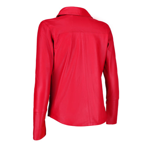 Womens Casual Leather Shirt