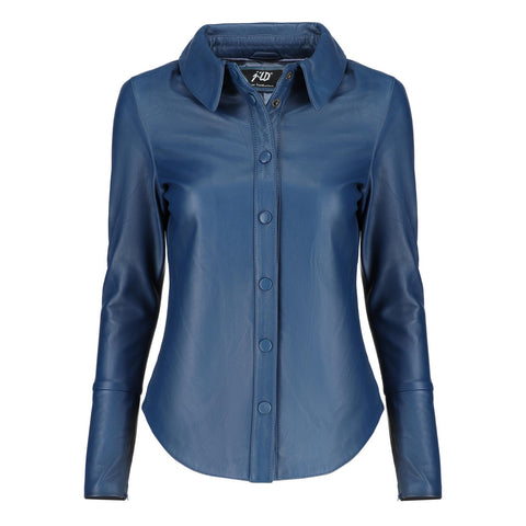 Womens Casual Leather Shirt