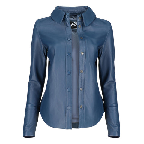 Womens Casual Leather Shirt