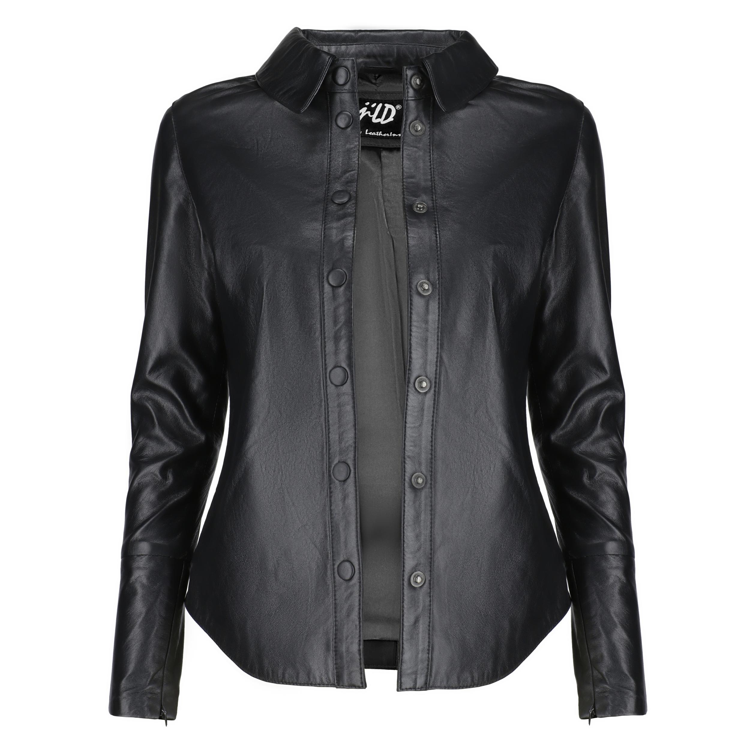 Womens Casual Leather Shirt