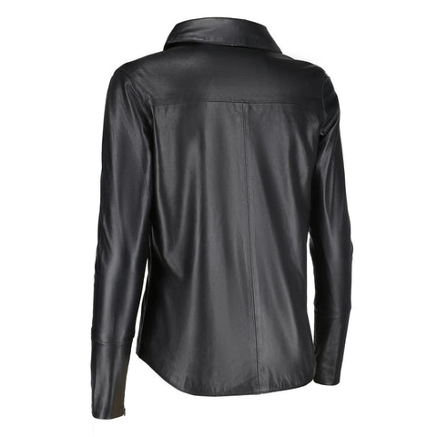 Womens Casual Leather Shirt