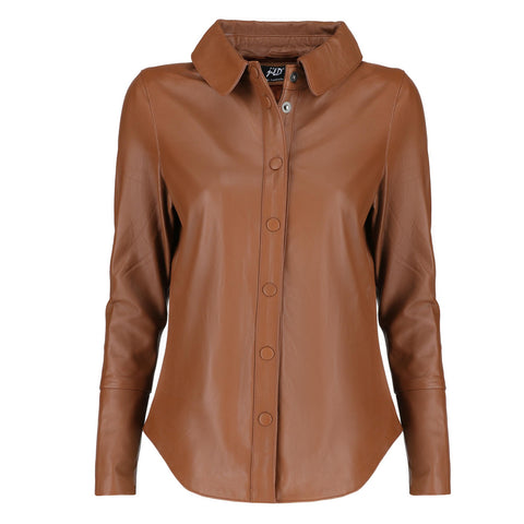 Womens Casual Leather Shirt