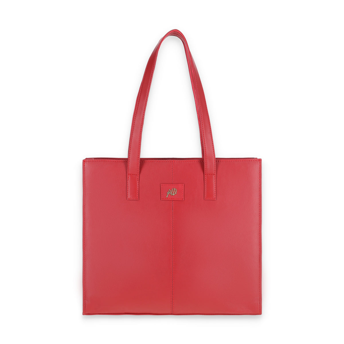 Everyday Women's Candy Red Leather Zipper Tote Bag