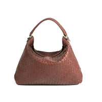 Jild Handmade Woven Original Tan Brown Leather Bag