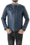 Mens Pure Sheep Leather Zipper Jacket