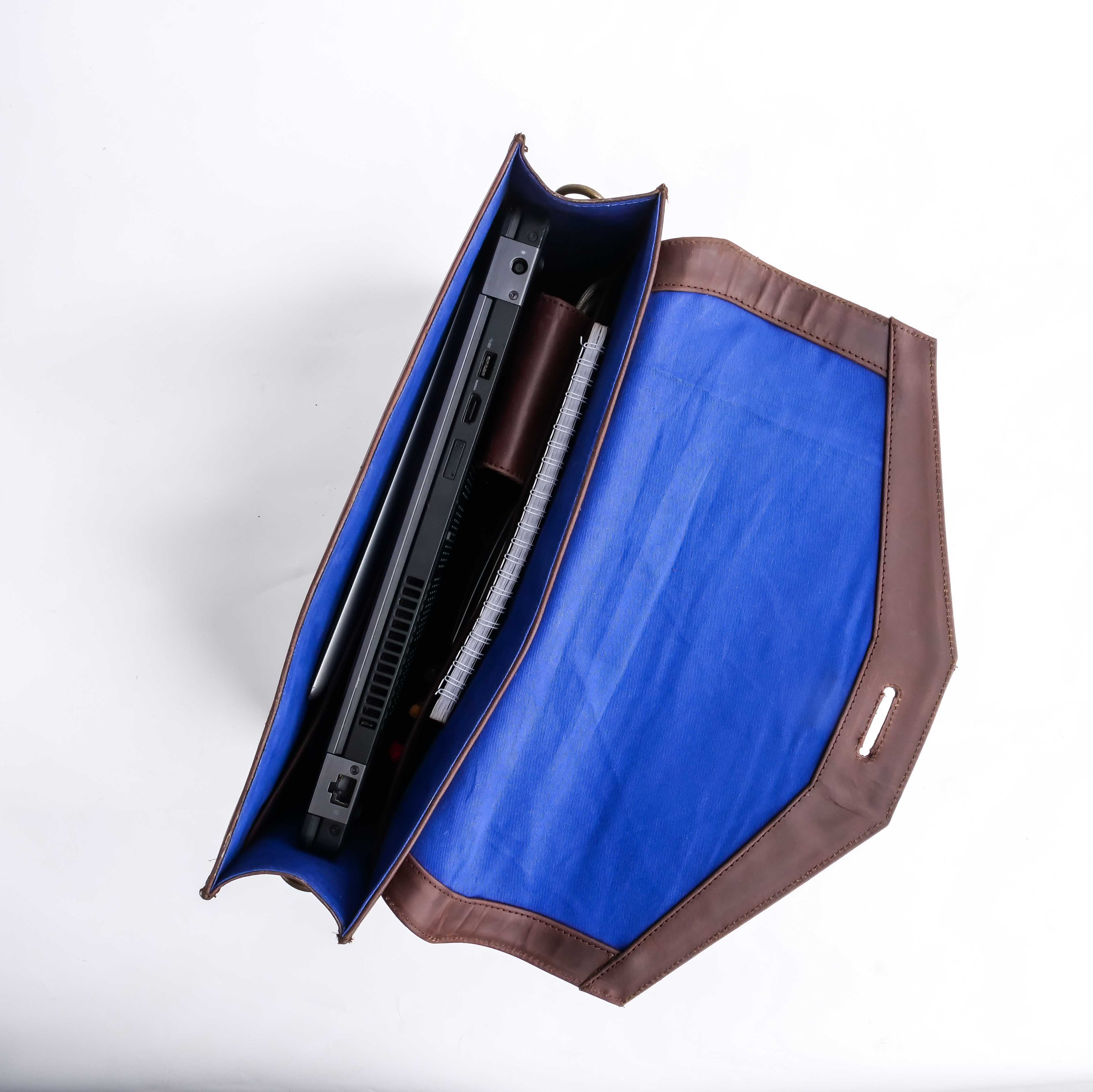 The Corporate Pure Dark Brown Leather Bag