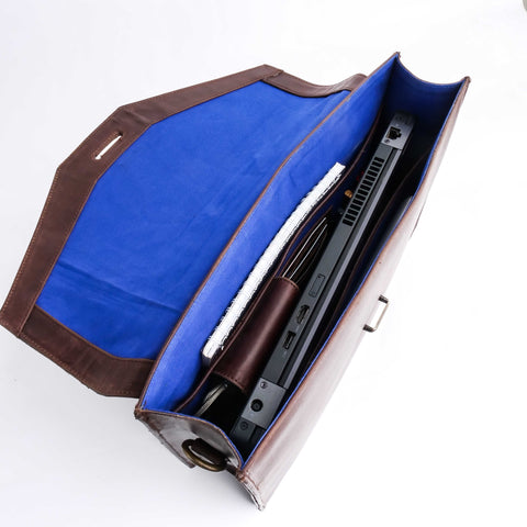 The Corporate Pure Dark Brown Leather Bag