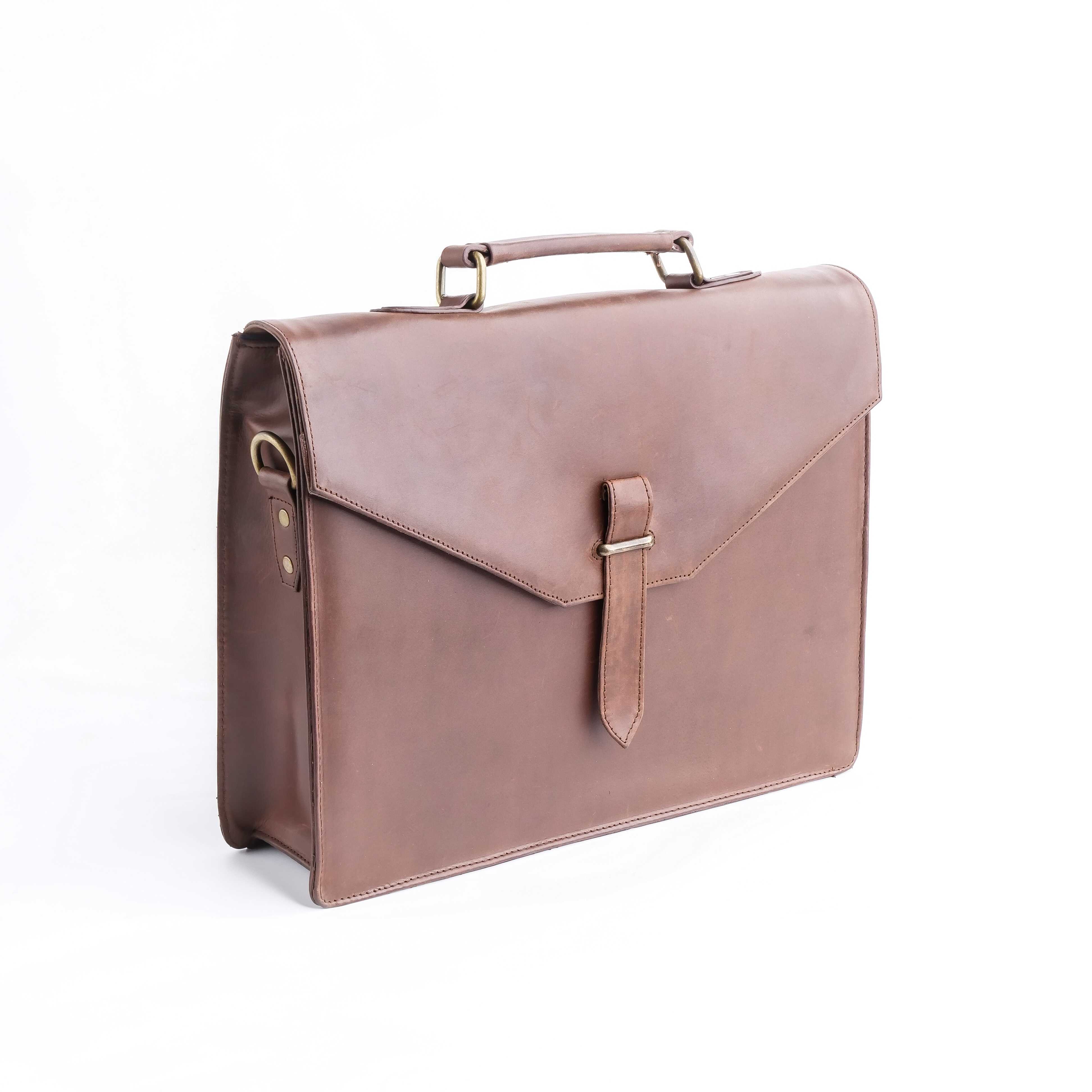 The Corporate Pure Tan Brown Leather Bag