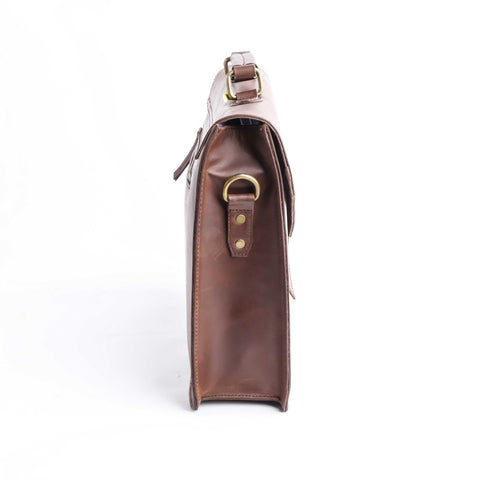 The Corporate Pure Tan Brown Leather Bag