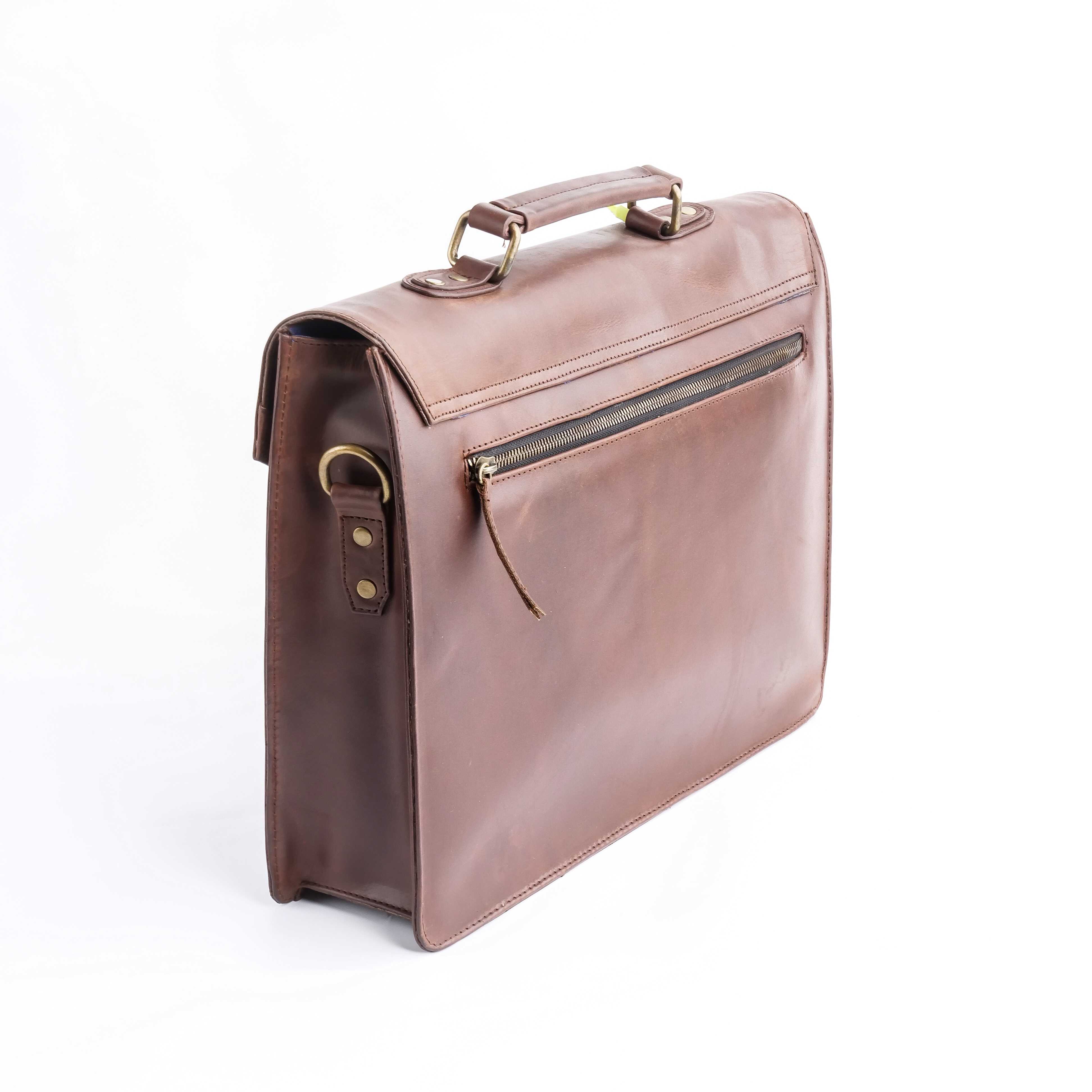 The Corporate Pure Tan Brown Leather Bag