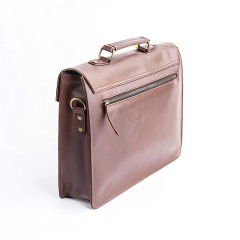 The Corporate Pure Tan Brown Leather Bag