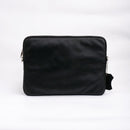 The Folio Sleek Slim Black Leather Laptop Bag