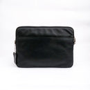 The Folio Sleek Slim Black Leather Laptop Bag