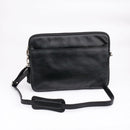 The Folio Sleek Slim Black Leather Laptop Bag