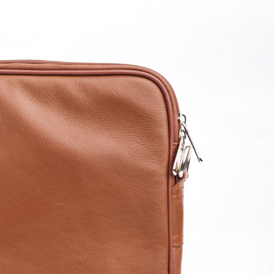 15 5 Inch The Folio Sleek Slim Tan Leather Laptop Bag