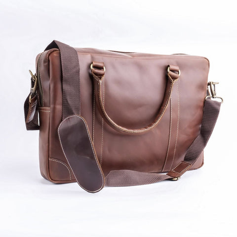 The Maverick Vintage Tan Brown Leather Laptop Bag
