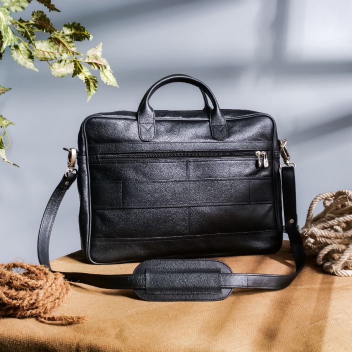 The Ultimate Black Leather Briefcase Bag