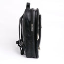 Trio Black Leather Backpack