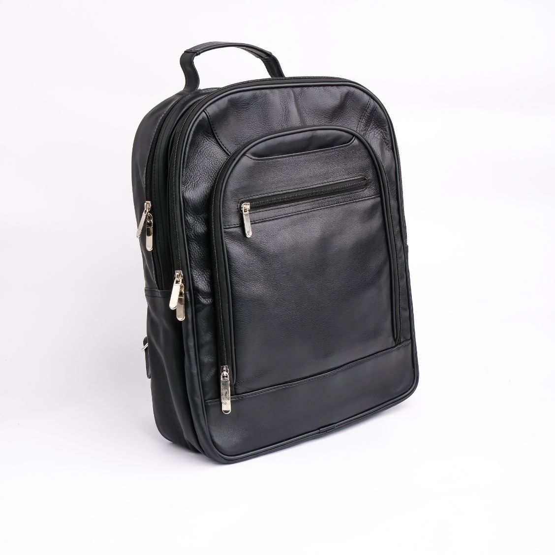 Trio Black Leather Backpack – Jildleather