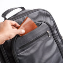 Trio Black Leather Backpack