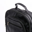 Trio Black Leather Backpack