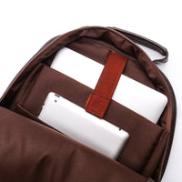 Trio Brown Leather Backpack