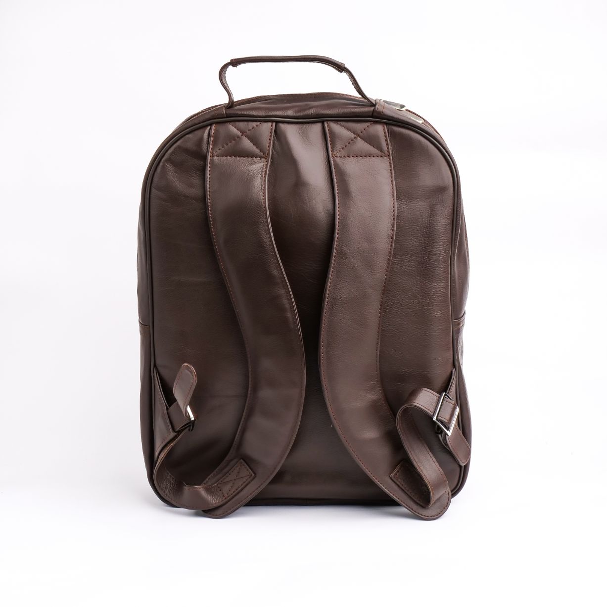 Trio Brown Leather Backpack