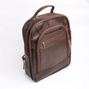Trio Brown Leather Backpack