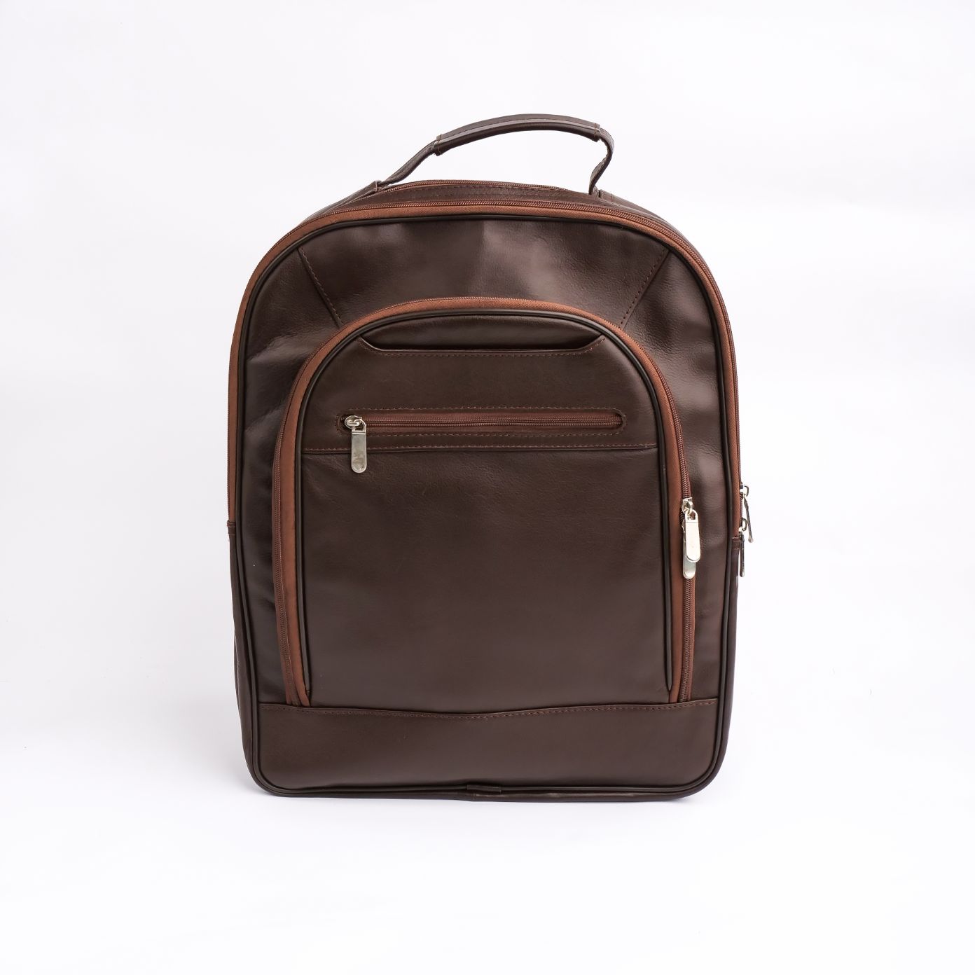 Trio Brown Leather Backpack