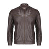 Mens Pure Sheep Leather Zipper Front Pockets Jacket