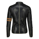 Women's Distressed Café Racer Vintage Leather Jacket