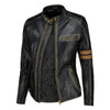 Women's Distressed Café Racer Vintage Leather Jacket