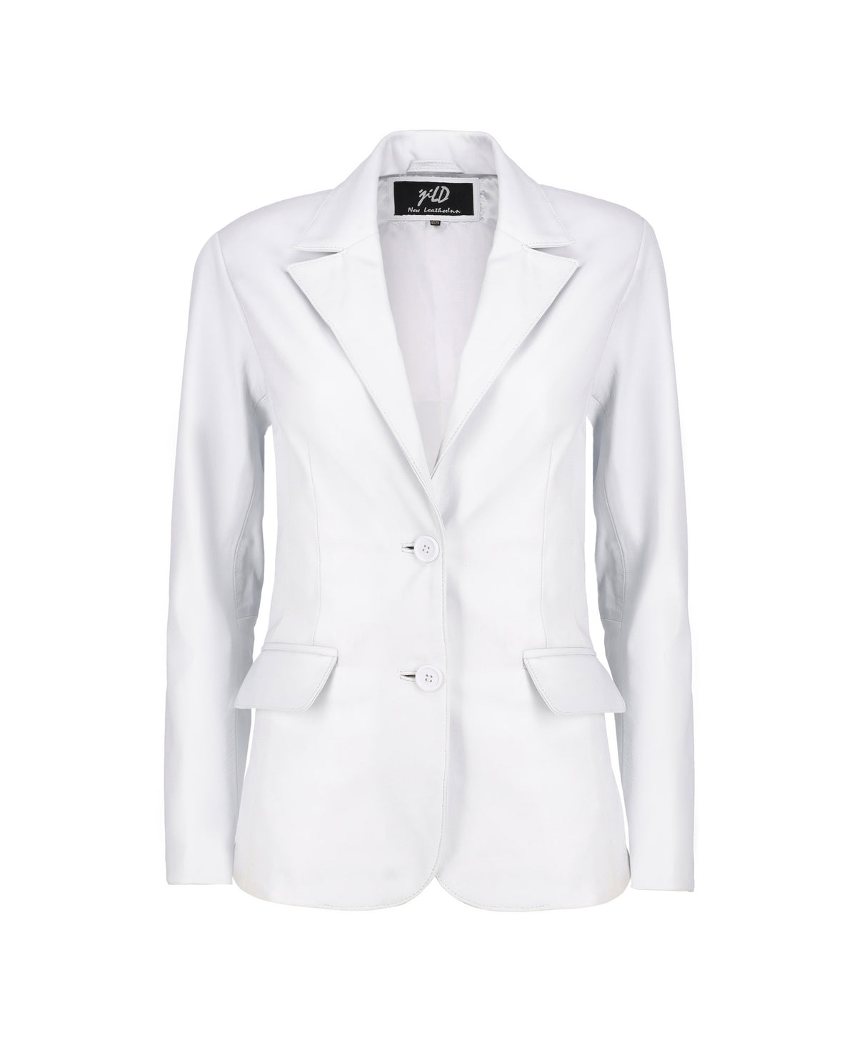 Jild Women's Jild Classic Lambskin White Leather Blazer – Jildleather