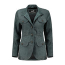 Womens Vintage Light Blue Suede Leather Coat