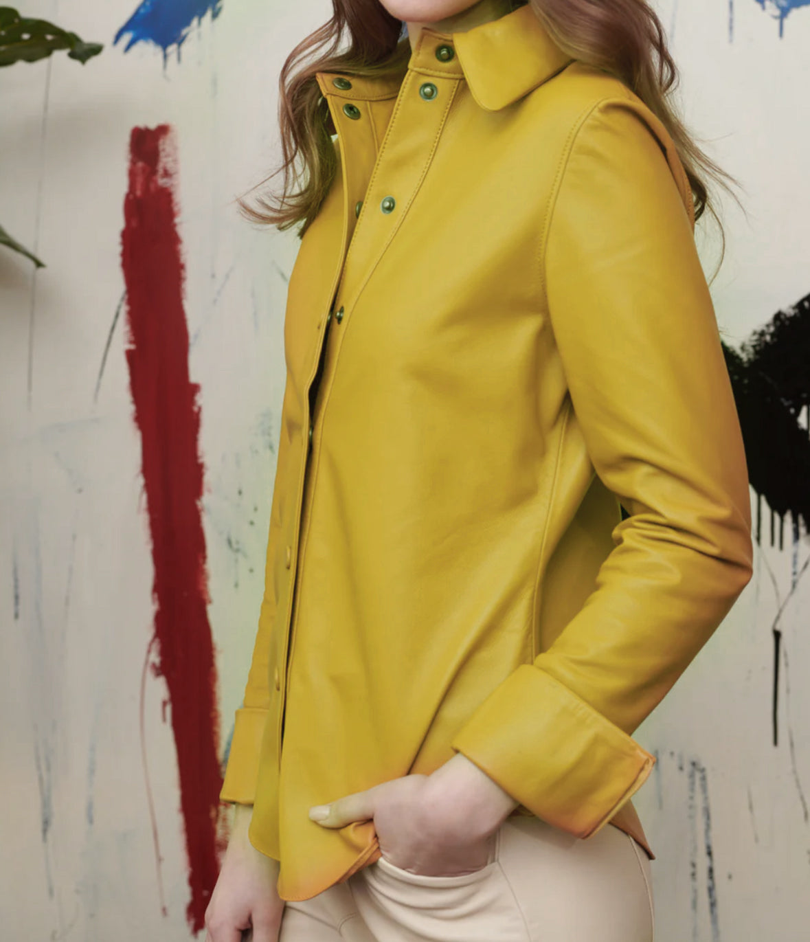 Casual Women’s Leather Shirt – Simple Yet Elegant

