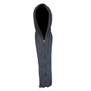 Mens Black Hooded Bomber Leather Jacket