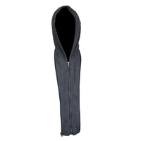 Mens Black Hooded Bomber Leather Jacket