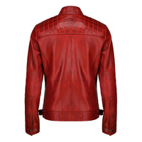Café Racer Leather Jacket Women - Zip Up Moto Biker Style Casual Fashion Real Lambskin Women's Leather Jacket